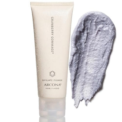 ARCONA Cranberry Gommage Purifying Face Scrub – Natural Exfoliator for Brightening and Unclogging Pores with Zeolite and Blueberry, 3.4 oz Avelisse