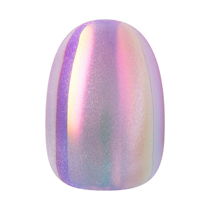 KISS Glam 'One n Only' Press On Nails - Short Round Pink, 32 Nails with Glue, File & Stick