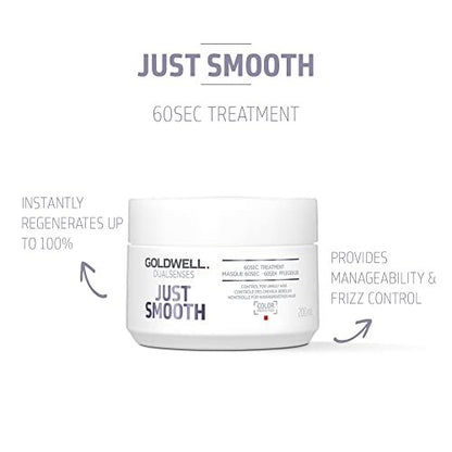 Goldwell Dualsenses Just Smooth Taming 60sec Treatment 200mL – Frizz Control Conditioner Avelisse