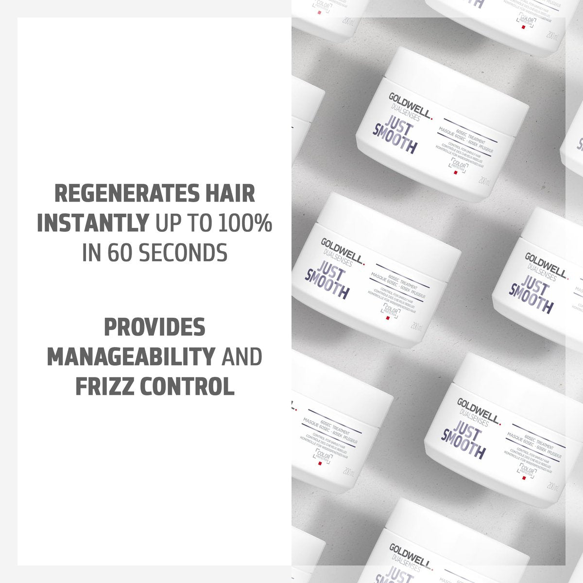 Goldwell Dualsenses Just Smooth Taming 60sec Treatment 200mL – Frizz Control Conditioner Avelisse