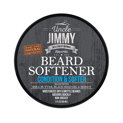 Uncle Jimmy Beard Softener - Conditioning Balm for Men with Shea Butter & Honey, 2 Fl Oz Avelisse