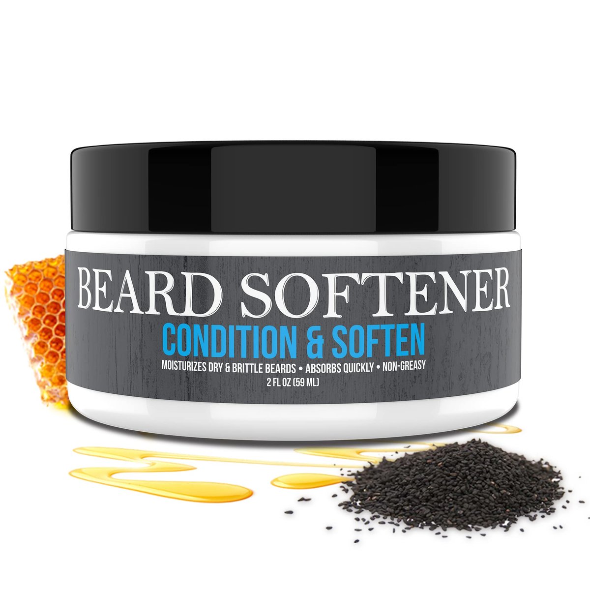 Uncle Jimmy Beard Softener - Conditioning Balm for Men with Shea Butter & Honey, 2 Fl Oz Avelisse