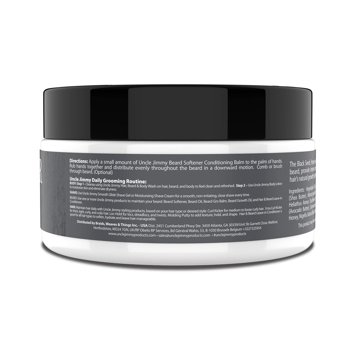 Uncle Jimmy Beard Softener - Conditioning Balm for Men with Shea Butter & Honey, 2 Fl Oz Avelisse