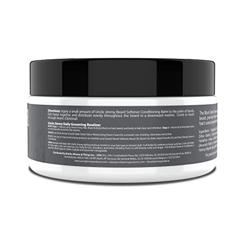 Uncle Jimmy Beard Softener - Conditioning Balm for Men with Shea Butter & Honey, 2 Fl Oz Avelisse