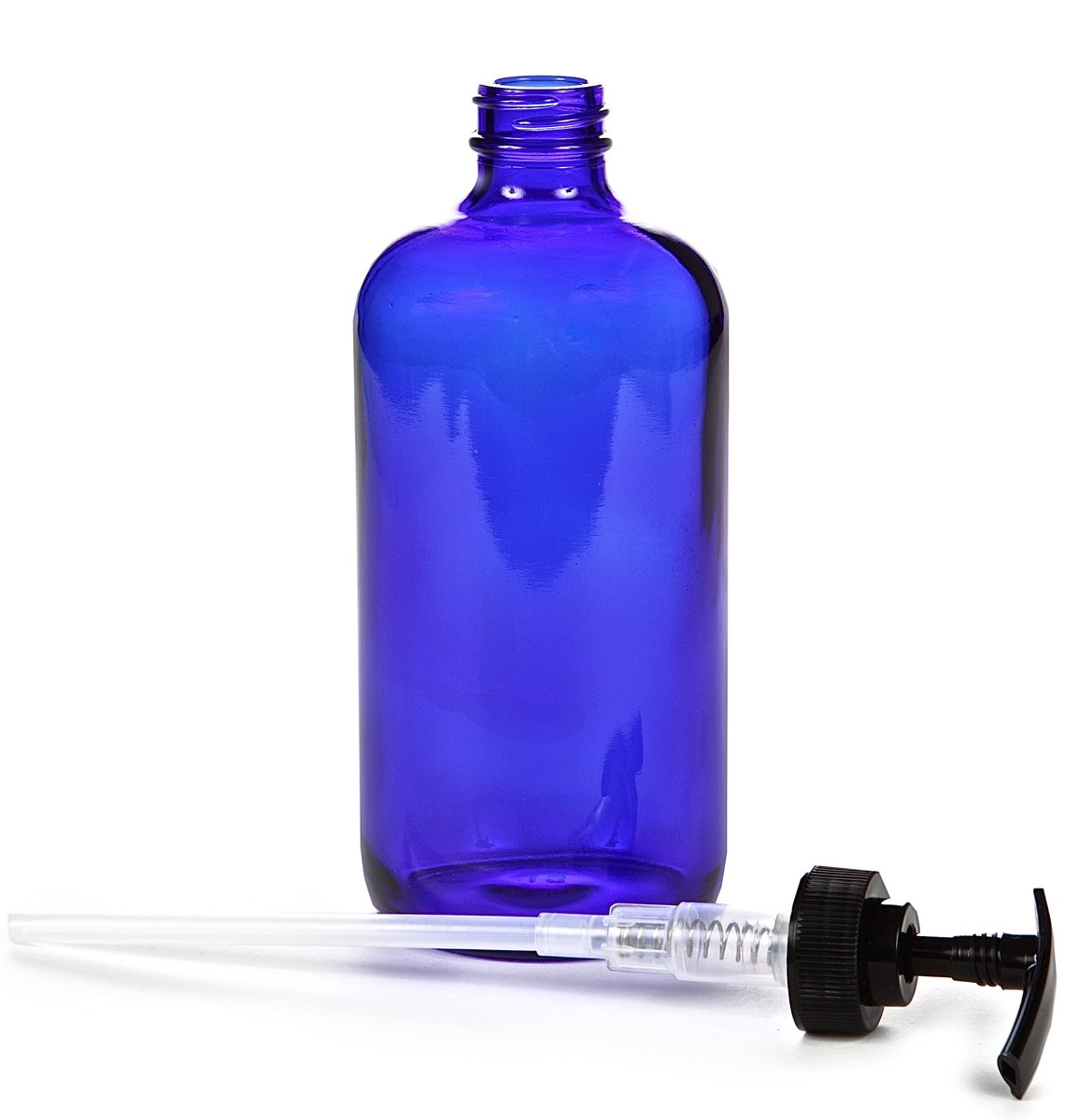 Vivaplex 16 oz Cobalt Blue Glass Bottles with Black Lotion Pumps (Pack of 2) - görsel 9