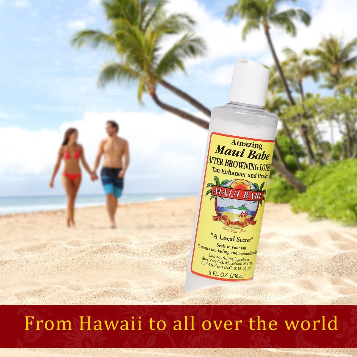 Maui Babe Before And After Browning Lotion, 2-Pack - 8 oz Each, Made in USA Avelisse