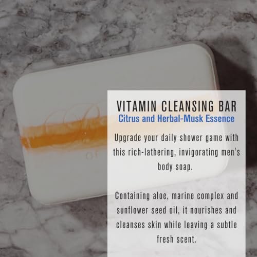 Baxter of California Vitamin Cleansing Bar for Men – Citrus & Herbal Musk – All Skin Types – 7 oz Avelisse