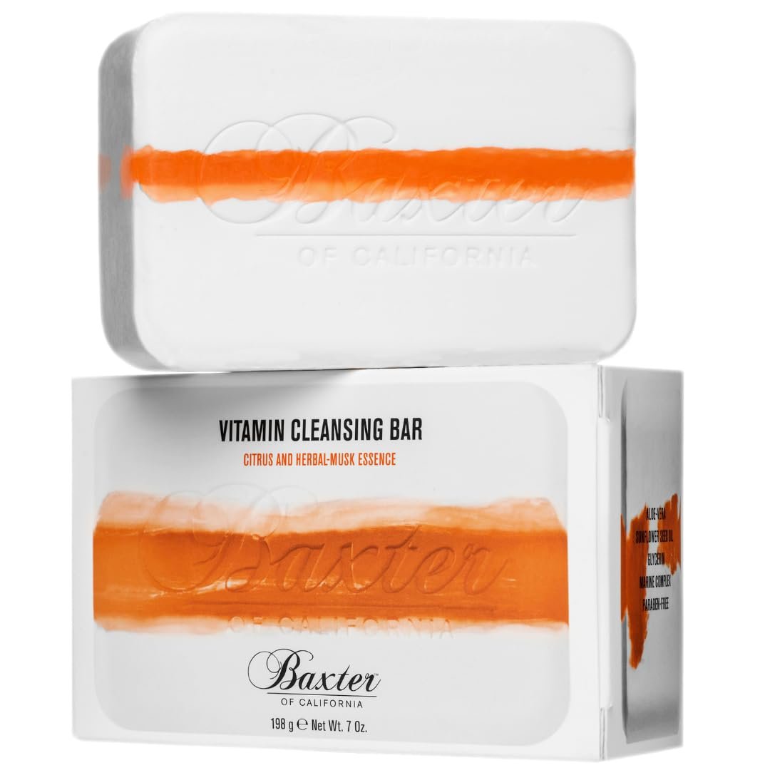 Baxter of California Vitamin Cleansing Bar for Men – Citrus & Herbal Musk – All Skin Types – 7 oz Avelisse