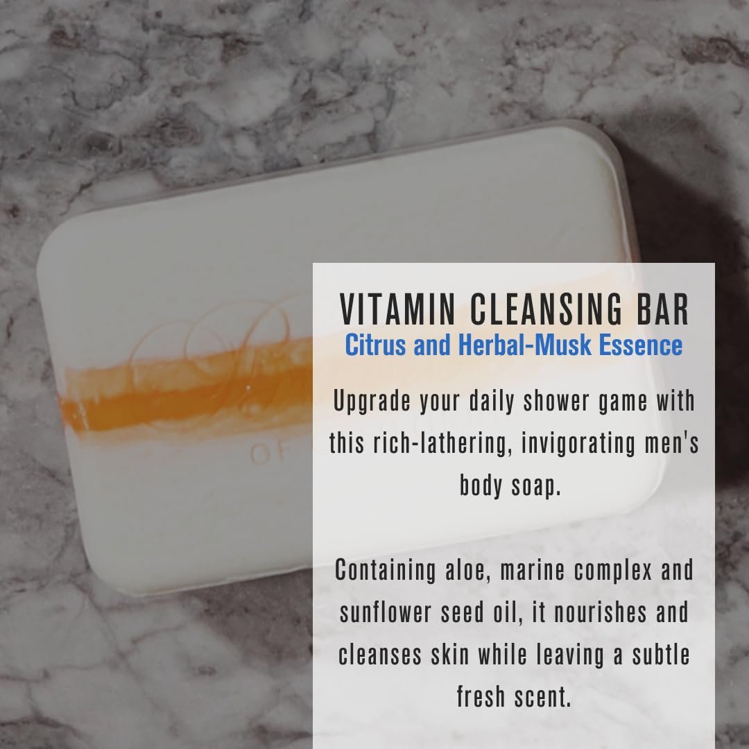 Baxter of California Vitamin Cleansing Bar for Men – Citrus & Herbal Musk – All Skin Types – 7 oz Avelisse
