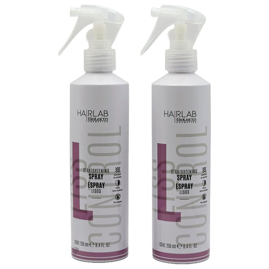 SALERM Straightening Spray - Heat Protectant & Frizz Control for Silky Hair - 8.5 oz (Pack of 2)