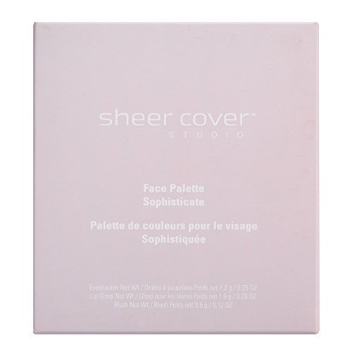 Sheer Cover Sophisticate Look Face Palette for Eyes, Lips, and Cheeks with Brush – Multicolor - görsel 4