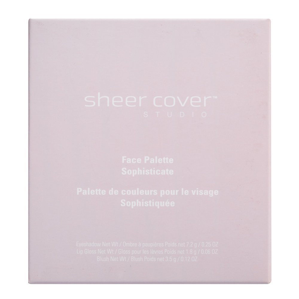 Sheer Cover Sophisticate Look Face Palette for Eyes, Lips, and Cheeks with Brush – Multicolor - görsel 3