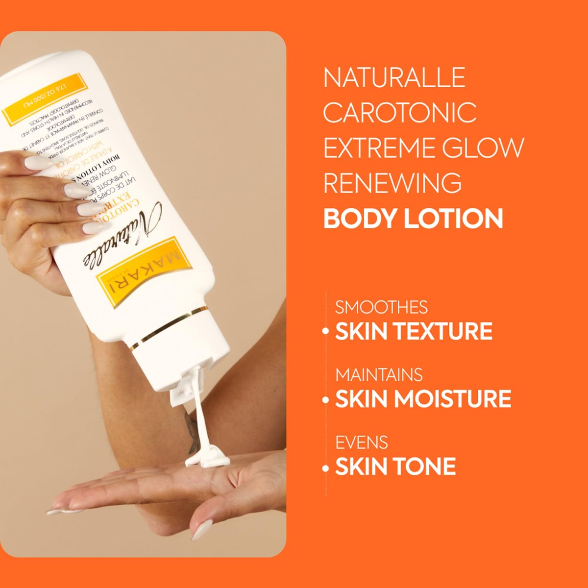 MAKARI Carotonic Extreme Body Lotion – Fights Excess Oil, Fades Scars & Marks, Brightens Skin (17.6 oz) Avelisse