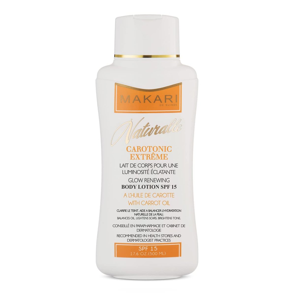 MAKARI Carotonic Extreme Body Lotion – Fights Excess Oil, Fades Scars & Marks, Brightens Skin (17.6 oz) Avelisse