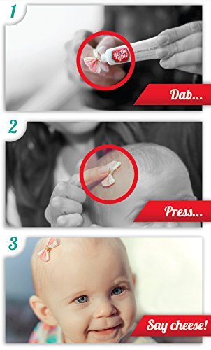 Girlie Glue Gentle Hair Skin Adhesive for Babies & Pets - Non-Toxic, Long Lasting, Dries Clear, Washes Off with Water (2 Tubes) Avelisse