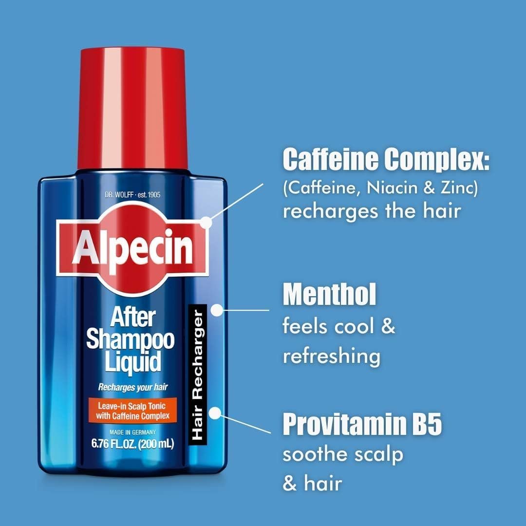 Alpecin C1 Caffeine Shampoo & After Shampoo Liquid – Hair Performance Enhancer for Natural Growth & Thickness Avelisse