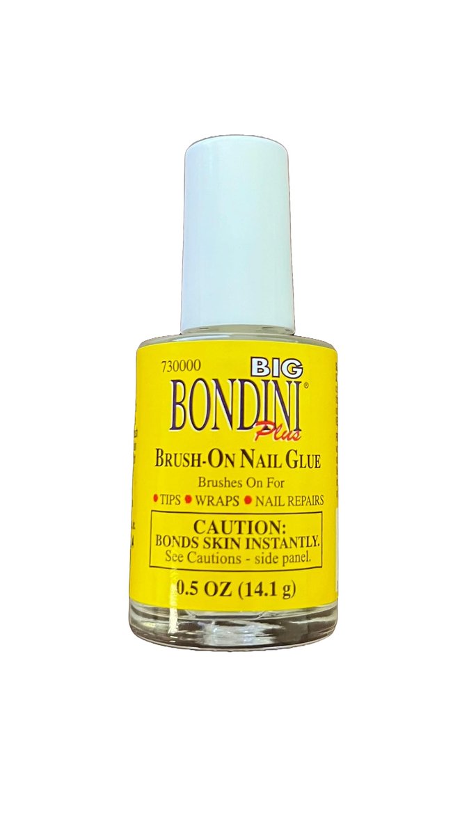 Big Bondini Brush-On Nail Glue .5 Oz – Professional Salon-Quality Adhesive - görsel 1