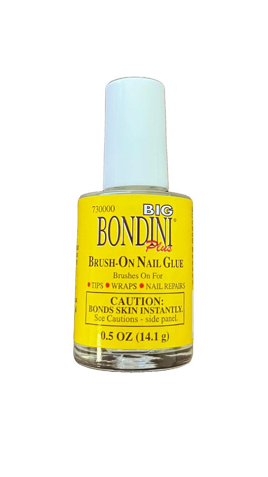 Big Bondini Brush-On Nail Glue .5 Oz – Professional Salon-Quality Adhesive