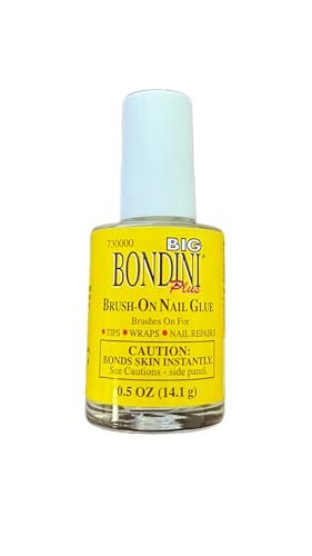 Big Bondini Brush-On Nail Glue .5 Oz – Professional Salon-Quality Adhesive - görsel 2