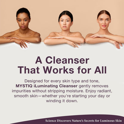 Lira Clinical MYSTIQ iLuminating Cleanser - Moisturizing Face Wash with Vitamin C, Orange Plant Stem Cells, and Plant Extracts - Gentle Facial Cleanser Supports Skin Barrier and Hydration - 6 Oz Avelisse