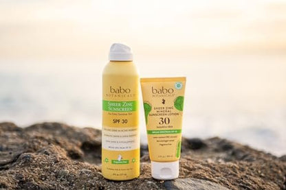 Babo Botanicals Sheer Zinc Mineral Sunscreen Lotion SPF 30 – Natural Zinc Oxide, Shea Butter, Face & Body, Water Resistant, Fragrance-Free, EWG Verified, Vegan, 3 Fl Oz Avelisse