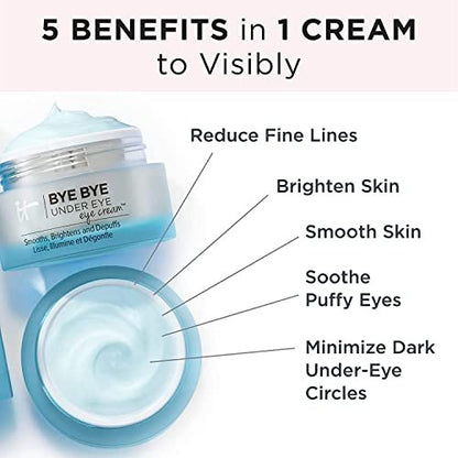 IT Cosmetics Bye Bye Under Eye Eye Cream – Hydrating Anti-Aging Eye Cream with Hyaluronic Acid for Dark Circles & Fine Lines, 0.5 Fl Oz Avelisse