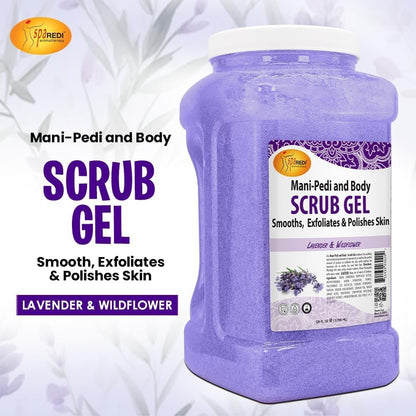 SPA REDI Exfoliating Body & Skincare Treatment – Multi-Purpose Professional & At-Home Skin Refinement | Exfoliate. Hydrate. Transform for Holistic Transformation | Lavender & Wildflower 128 Oz Avelisse