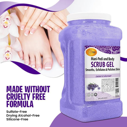 SPA REDI Exfoliating Body & Skincare Treatment – Multi-Purpose Professional & At-Home Skin Refinement | Exfoliate. Hydrate. Transform for Holistic Transformation | Lavender & Wildflower 128 Oz Avelisse