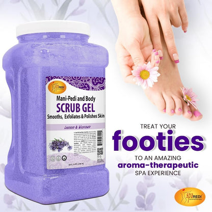 SPA REDI Exfoliating Body & Skincare Treatment – Multi-Purpose Professional & At-Home Skin Refinement | Exfoliate. Hydrate. Transform for Holistic Transformation | Lavender & Wildflower 128 Oz Avelisse