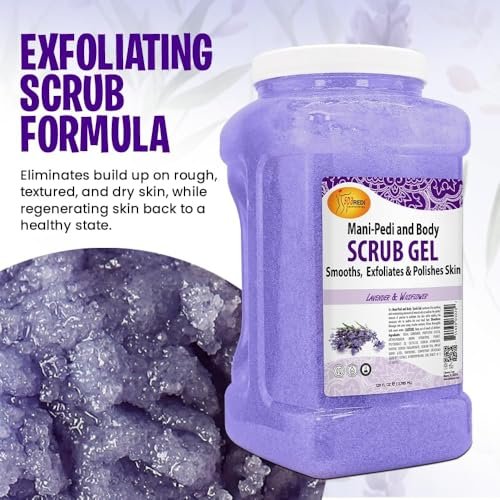 SPA REDI Exfoliating Body & Skincare Treatment – Multi-Purpose Professional & At-Home Skin Refinement | Exfoliate. Hydrate. Transform for Holistic Transformation | Lavender & Wildflower 128 Oz Avelisse