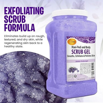 SPA REDI Exfoliating Body & Skincare Treatment – Multi-Purpose Professional & At-Home Skin Refinement | Exfoliate. Hydrate. Transform for Holistic Transformation | Lavender & Wildflower 128 Oz Avelisse