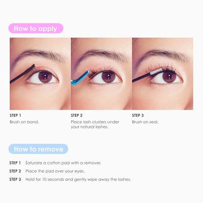 KISS Falscara DIY Eyelash Extension Wisp Applicator – Mistake-Proof Tool for Featherlight Synthetic Lash Clusters