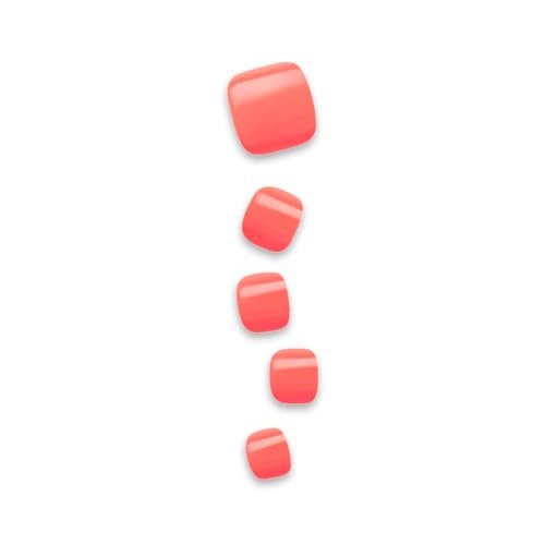 imPRESS Press-on-Pedicure Sweet as Honey – Short Squoval Press-On Nails in Orange - görsel 2