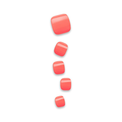imPRESS Press-on-Pedicure Sweet as Honey – Short Squoval Press-On Nails in Orange