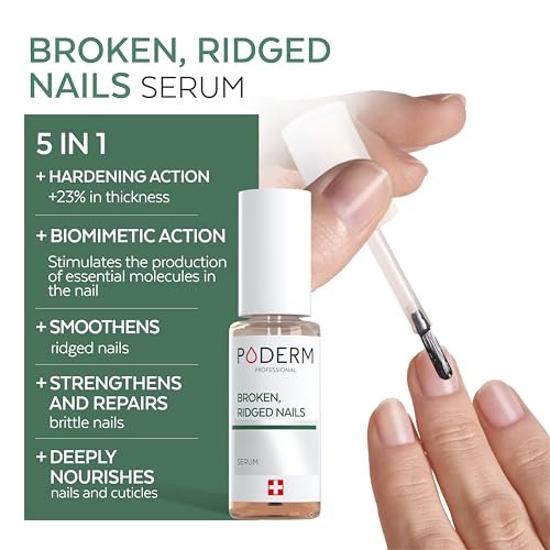 PODERM 100% Natural Nail Repair – Revitalizes Damaged & Split Nails with Hydrating & Exfoliating Formula – Swiss Made Nail Strengthener (0.27 Fl Oz) - görsel 4