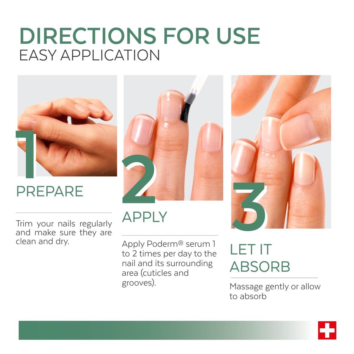 PODERM 100% Natural Nail Repair – Revitalizes Damaged & Split Nails with Hydrating & Exfoliating Formula – Swiss Made Nail Strengthener (0.27 Fl Oz) - görsel 11
