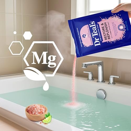 Dr Teal's Epsom Salt Magnesium Soak, Restore & Replenish with Pink Himalayan Salt, 3 lbs - görsel 10