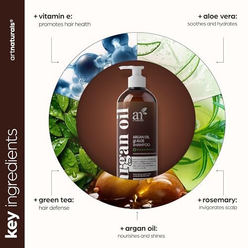 Artnaturals Moroccan Argan Oil Shampoo – Sulfate Free Moisturizing & Volumizing Shampoo for All Hair Types, 16 Fl Oz Avelisse