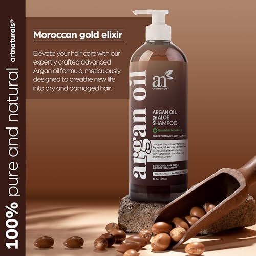 Artnaturals Moroccan Argan Oil Shampoo – Sulfate Free Moisturizing & Volumizing Shampoo for All Hair Types, 16 Fl Oz Avelisse