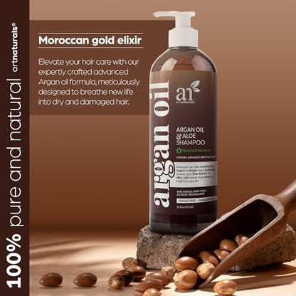 Artnaturals Moroccan Argan Oil Shampoo – Sulfate Free Moisturizing & Volumizing Shampoo for All Hair Types, 16 Fl Oz Avelisse