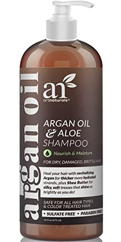 Artnaturals Moroccan Argan Oil Shampoo – Sulfate Free Moisturizing & Volumizing Shampoo for All Hair Types, 16 Fl Oz Avelisse