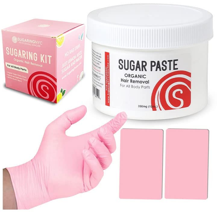 Sugaring Hair Removal Kit by Sugaring NYC – Gentle Home Waxing Kit, 12 oz Avelisse