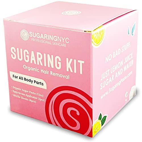 Sugaring Hair Removal Kit by Sugaring NYC – Gentle Home Waxing Kit, 12 oz Avelisse