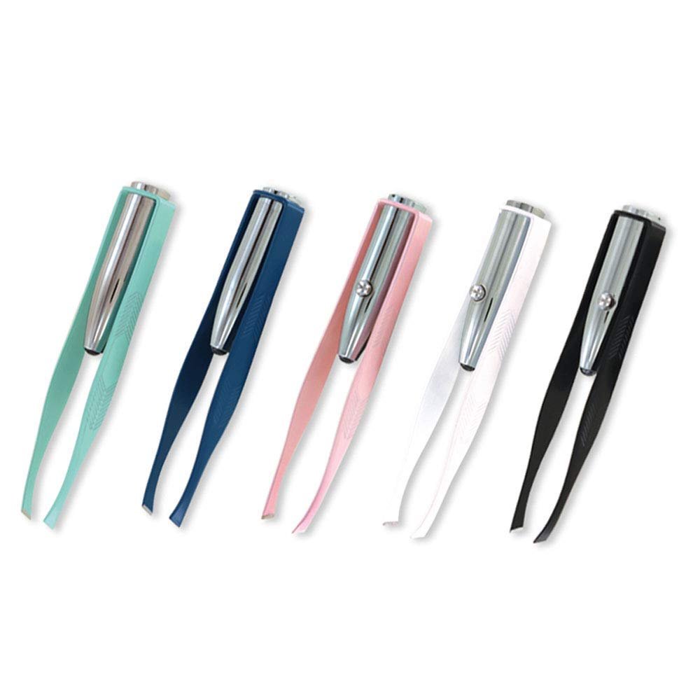 1st Choice Stainless Steel LED Lighted Tweezers for Eyebrows, Eyelashes & Hair Removal - 3 Pack - görsel 9