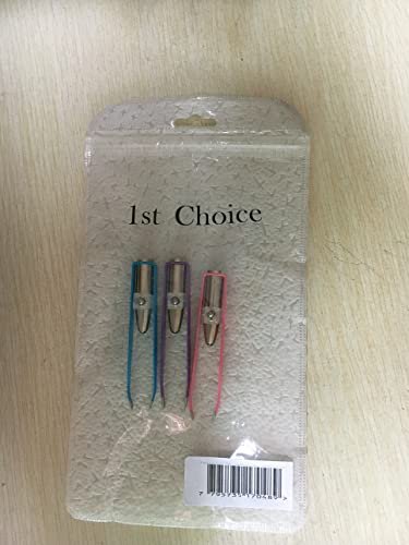 1st Choice Stainless Steel LED Lighted Tweezers for Eyebrows, Eyelashes & Hair Removal - 3 Pack - görsel 15