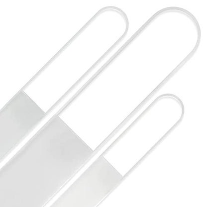 Mont Bleu Professional Set of 3 Czech Glass Nail Files - Genuine Tempered Glass - Handmade Gift Set - Washable Double Sided Etched Nail File for Natural Nails