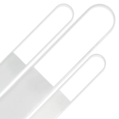 Mont Bleu Professional Set of 3 Czech Glass Nail Files - Genuine Tempered Glass - Handmade Gift Set - Washable Double Sided Etched Nail File for Natural Nails