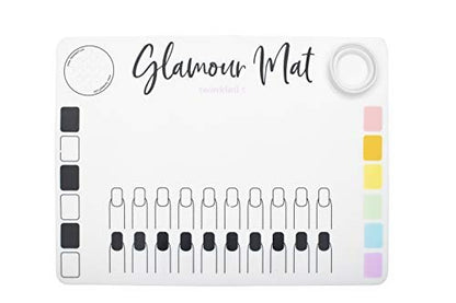 Twinkled T Nail Art Glamour Mat - Silicone Workstation for Nail Polish & Design Avelisse