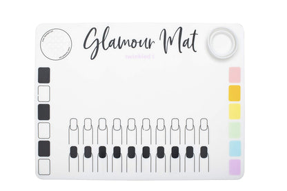 Twinkled T Nail Art Glamour Mat - Silicone Workstation for Nail Polish & Design Avelisse
