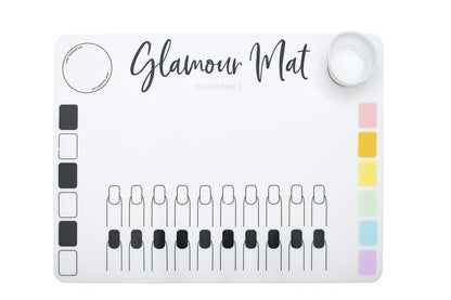 Twinkled T Nail Art Glamour Mat - Silicone Workstation for Nail Polish & Design Avelisse